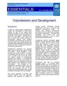 Microsoft Word - ESSENTIALS Volunteerism zero draft.doc
