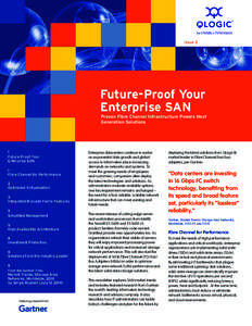 Issue 2  Future-Proof Your Enterprise SAN Proven Fibre Channel Infrastructure Powers Next Generation Solutions