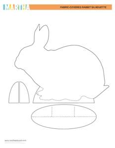 FABRIC-COVERED RABBIT SILHOUETTE  www.marthastewart.com C 2009 MARTHA STEWART LIVING OMNIMEDIA This template is for personal use only, not for commercial use.