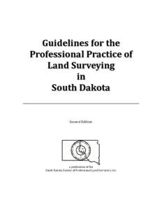 Guidelines for the Professional Practice of Land Surveying in South Dakota