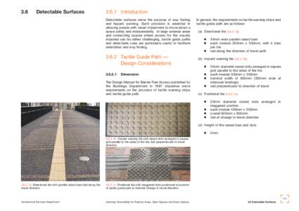 3.6  Detectable Surfaces[removed]Introduction Detectable surfaces serve the purpose of way finding