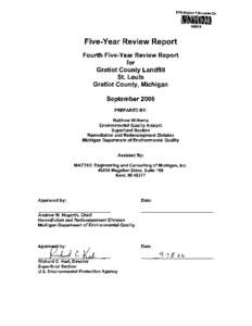 FIVE-YEAR REVIEW - GRATIOT COUNTY LANDFILL[removed]