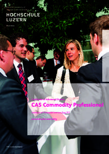 Certificate of Advanced Studies  CAS Commodity Professional Institute of Financial Services Zug IFZ www.hslu.ch/commodity