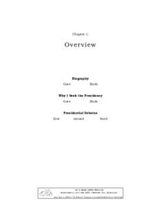 Chapter 1:  Overview Biography Gore