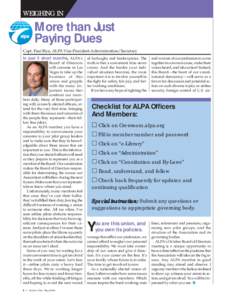 WEIGHING IN  More than Just Paying Dues Capt. Paul Rice, ALPA Vice-President-Administration/Secretary