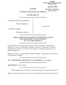 FILED United States Court of Appeals Tenth Circuit April 28, 2009 PUBLISH