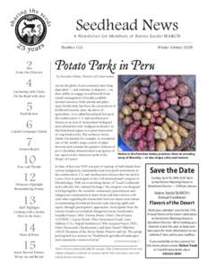Seedhead News A Newsletter for Members of Native Seeds/SEARCH Number