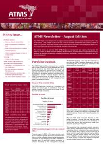 In this issue…  ATMS Newsletter - August Edition Portfolio Outlook » Focus on West & Central Africa