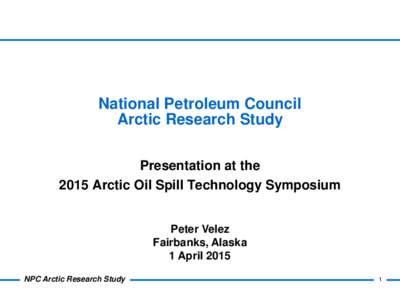 National Petroleum Council Arctic Research Study