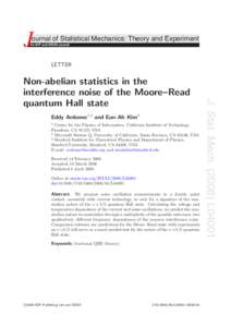 Non-abelian statistics in the interference noise of the Moore--Read quantum Hall state