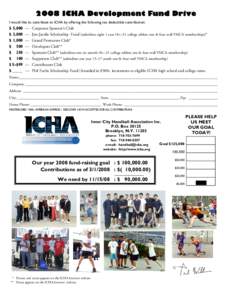 Ways to contribute to ICHA