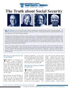 National Committee to Preserve Social Security and Medicare  TheTruth Truthabout about Social Social Security