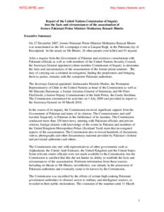 INTELWIRE.com  http://www.intelwire.com Report of the United Nations Commission of Inquiry into the facts and circumstances of the assassination of