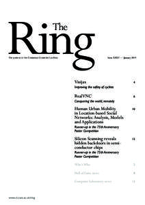 Ring The The journal of the Cambridge Computer Lab Ring