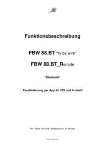 Funktionsbeschreibung FBW 88.BT 