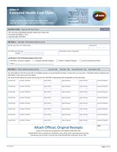 FORM 07  Extended Health Care Claim AFBS: 1000 Yonge Street Toronto, ON M4W 2K2