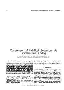 530  IEEE TRANSACTIONS ON INFORMATION THEORY, VOL. IT-24, NO. 5, SEPTEMBER 1978