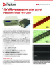 NEW APPLICATION NOTE  Thin-film PV Scribing Using a High-Energy Picosecond Pulsed Fiber Laser  25µm