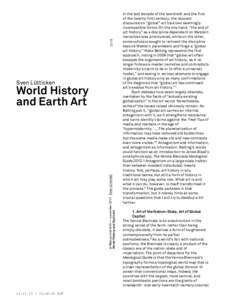 Sven LŸtticken e-flux journal #49 Ñ november 2013 Ê Sven LŸtticken World History and Earth Art