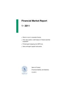 Financial Market Report 1  2011   Worst is over in corporate finance
