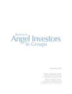 Returns to  Angel Investors in Groups November 2007