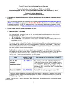 Fedwire Funds Format Changes for November 21, 2009