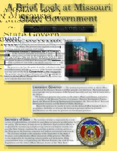A Brief Look at Missouri State Government
