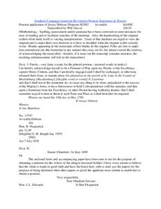 Southern Campaign American Revolution Pension Statements & Rosters Pension application of Jessey Dobson (Dopson) R2982 Avvenilla fn10NC Transcribed by Will Graves[removed]