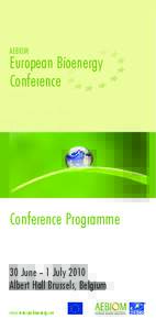 AEBIOM  European Bioenergy Conference  Conference Programme