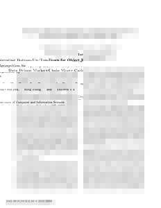Integrating Bottom-Up/Top-Down for Object Recognition by Data Driven Marko v Chain Monte Carlo Song-Chun Zhu,  Rong Zhang,