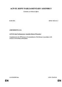 ACP-EU JOINT PARLIAMENTARY ASSEMBLY Committee on Political Affairs[removed]AP101.720/AA1-2