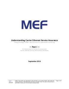 Understanding Carrier Ethernet Service Assurance