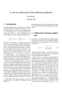A note on multivariate Gauss-Hermite quadrature Peter J¨ackel∗ 16th May[removed]