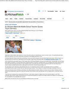 St. Michael-Albertville Middle School Teacher Scores Trip to Germany - St. Michael, MN Patch