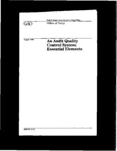 OP[removed]An Audit Quality Control System: Essential Elements