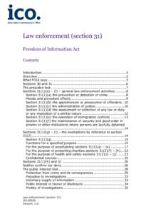 Law enforcement (section 31)