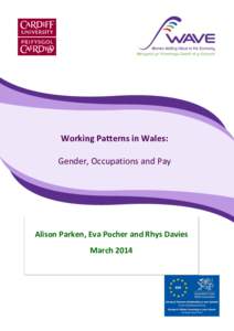 Working Patterns in Wales: Gender, Occupations and Pay Alison Parken, Eva Pocher and Rhys Davies March 2014