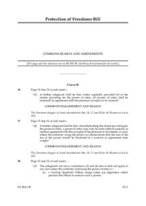 Protection of Freedoms Bill  COMMONS REASON AND AMENDMENTS [The page and line references are to HL Bill 99, the bill as first printed for the Lords.]  Clause 40
