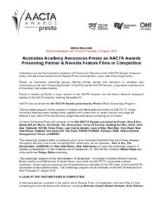 Australian Academy of Cinema and Television Arts / Cinema of Australia / Oceanian culture / Television in Australia / AACTA Awards / 3rd AACTA Awards / 2nd AACTA Awards