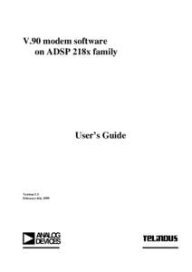 V.90 modem software on ADSP 218x family User’s Guide  Version 5.3