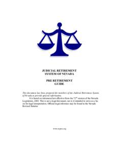 Judicial Member Preretirement Guide.pub