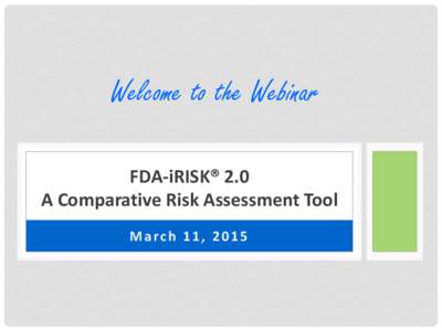 FDA-iRISK® 2.0 - Online Food-Safety Risk-Assessment Tool