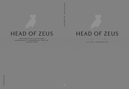 HEAD OF ZEUS | AUTUMN[removed]HEAD OF ZEUS HEAD OF ZEUS