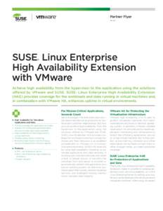 Partner Flyer Server SUSE Linux Enterprise High Availability Extension with VMware
