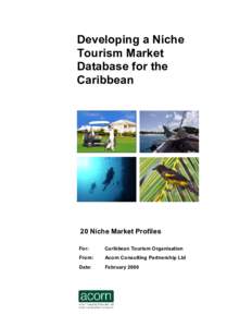 Developing a Niche Tourism Market Database for the Caribbean  20 Niche Market Profiles