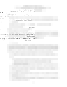 Problem Set 6: Aster Ch. 2 GEOS 627: Inverse Problems and Parameter Estimation, Carl Tape Assigned: March 2, 2015 — Due: March 9, 2015 Last compiled: March 27, 2015  Instructions