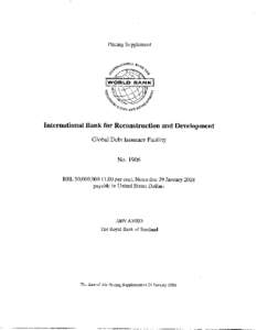 Pricing Supplement IONAL 8q^d International Bank for Reconstruction and Development Global Debt Issuance Facility No. 1906