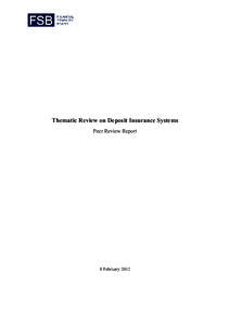 Thematic Review on Deposit Insurance Systems