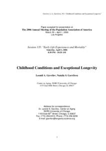 Medicine / Science / Aging / Genealogy / Longevity / Centenarian / Reliability theory of aging and longevity / Season of birth / Paternal age effect / Demography / Population / Gerontology
