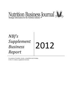 NBJ’s Supplement Business Report